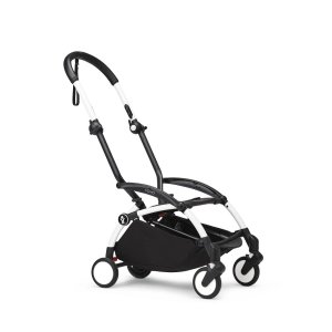 Poussette trio yoyo 3 pack 6+ et siège auto aton b2 black + nacelle yoyo - chassis blanc - zebra / noir Stokke