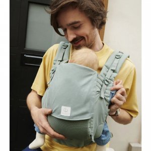 Porte bébé limas en tissu mesh vert glacier Stokke