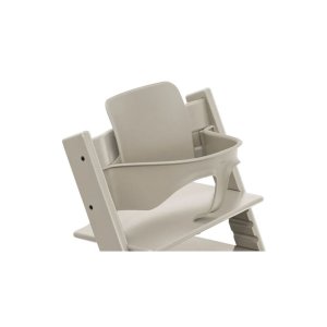 Pack chaise haute tripp trapp avec son baby set et sa tablette cashmere grey Stokke