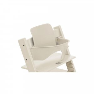 Pack chaise haute tripp trapp hêtre vanilla white + newborn set gris Stokke