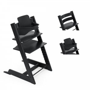 Pack chaise haute tripp trapp et son baby set noir Stokke