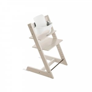 Pack chaise haute tripp trapp blanchi et son baby set Stokke