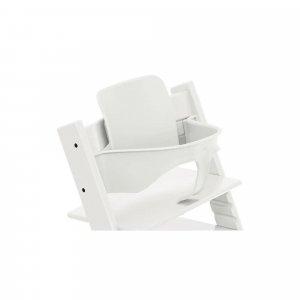 Pack chaise haute tripp trapp avec son baby set et sa tablette blanc Stokke