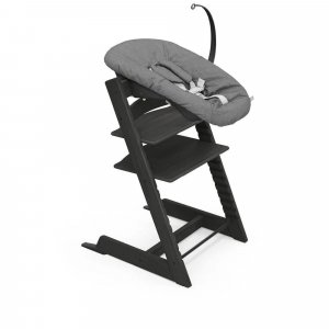 Pack chaise haute tripp trapp avec son newborn set et son baby set black Stokke