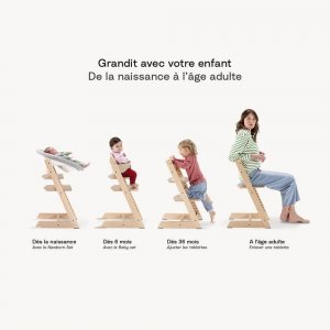 Pack chaise haute tripp trapp avec son newborn set et son baby set glacier green Stokke