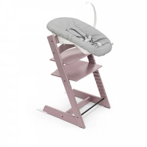 Pack chaise haute tripp trapp hêtre mauve + newborn set Stokke
