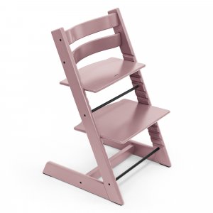 Pack chaise haute tripp trapp avec son baby set et sa tablette mauve Stokke