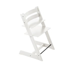 Pack chaise haute tripp trapp avec son baby set et sa tablette blanc Stokke