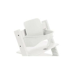 Pack chaise haute tripp trapp avec son baby set et sa tablette blanc Stokke