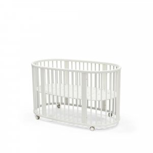 Chambre duo lit sleepi blanc + commode sleepi blanc Stokke