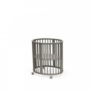 Chambre duo berceau sleepi gris + commode sleepi blanc Stokke
