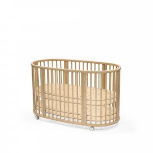 Chambre duo lit sleepi + commode sleepi + matelas - natural Stokke