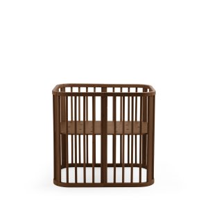 Berceau en bois mini nighti warm brown + matelas Stokke