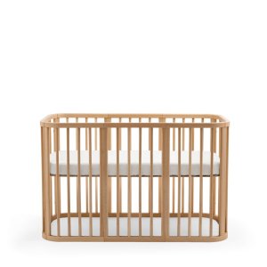 Lit en bois évolutif nighti natural + matelas Stokke