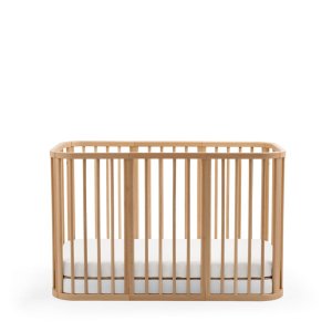Lit en bois évolutif nighti natural + matelas Stokke