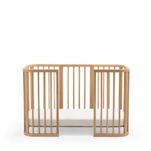 Lit en bois évolutif nighti natural + matelas Stokke