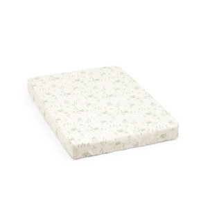 Drap housse berceau nighti 60x80 cm sage green map Stokke
