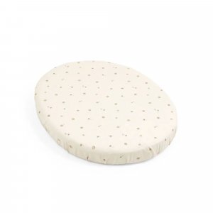 Drap housse mini sleepi flower ecru Stokke