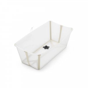 Pack baignoire flexi bath sandy beige + support à pieds Stokke
