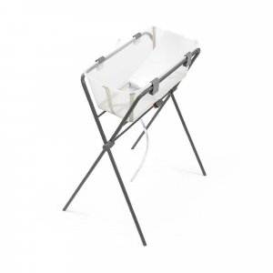 Pack baignoire flexi bath sandy beige + support à pieds Stokke