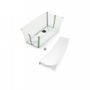 Baignoire flexi bath verte + transat de bain Stokke