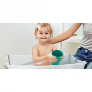 Baignoire bébé flexibath x large transparent vert Stokke