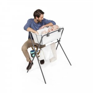 Pack complet baignoire flexi bath blanche + support + transat nouveau-né Stokke