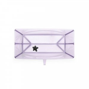 Pack complet baignoire flexi bath lavande + support + transat nouveau-né Stokke