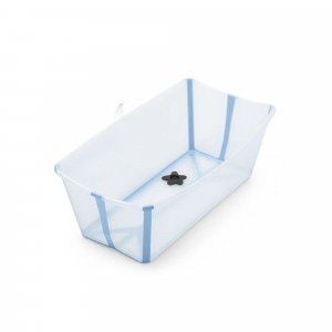 Pack complet baignoire flexi bath ocean blue + support + transat nouveau-né Stokke