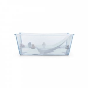 Pack complet baignoire flexi bath ocean blue + support + transat nouveau-né Stokke