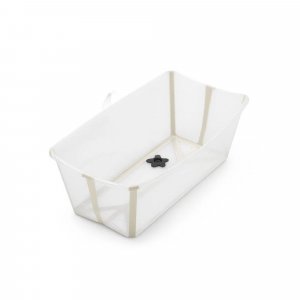 Pack complet baignoire flexi bath sandy beige + support + transat nouveau-né Stokke