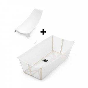 Baignoire flexi bath xl sandy beige + transat de bain Stokke