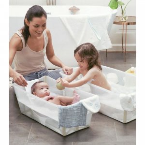 Baignoire flexi bath xl sandy beige + transat de bain Stokke