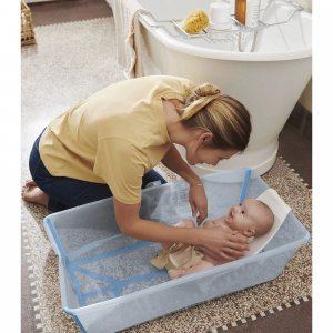 Baignoire flexi bath xl ocean blue + transat de bain Stokke