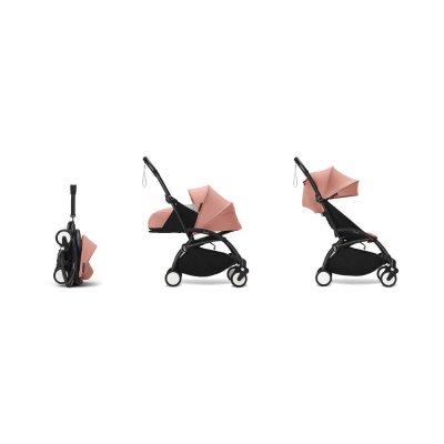 Poussette complète yoyo 3 châssis noir pack 0+ et 6+ ginger