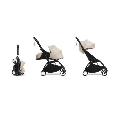 Poussette complète yoyo 3 châssis noir pack 0+ et 6+ bonpoint