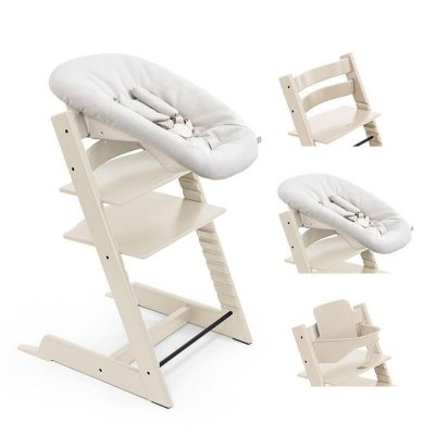 Pack chaise haute tripp trapp avec son newborn set et son baby set vanilla white