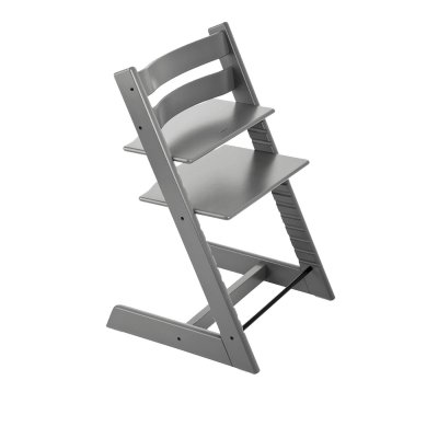 Pack chaise haute tripp trapp avec son baby set et sa tablette gris tempête