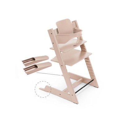 Baby set 2 pour chaise tripp trapp rose poudré