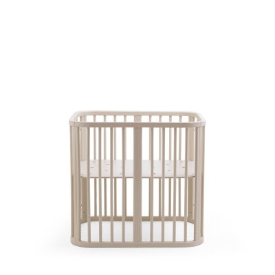 Berceau en bois mini nighti vanilla white + matelas