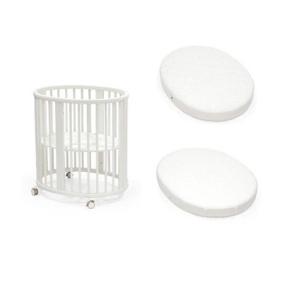 Pack berceau sleepi white + matelas mini sleepi + drap housse blanc