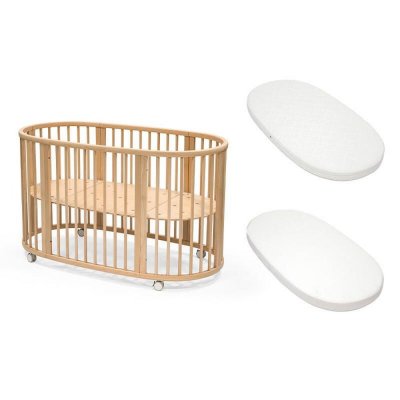 Pack lit sleepi natural + matelas sleepi + drap housse blanc