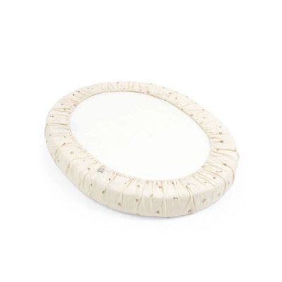 Drap housse mini sleepi flower ecru