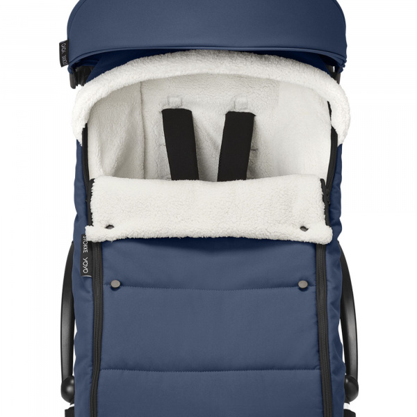Chancelière pour poussette yoyo bleu marine Stokke