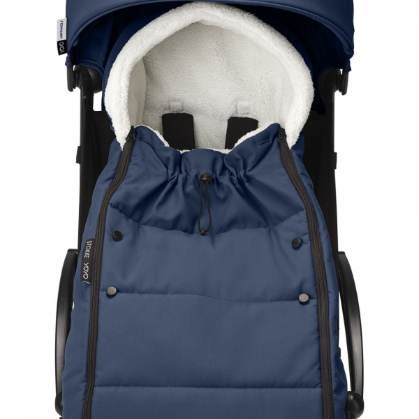 Chancelière pour poussette yoyo bleu marine Stokke