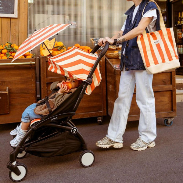 Poussette yoyo 3 châssis noir pack 6+ capri - edition limitée riviera Stokke