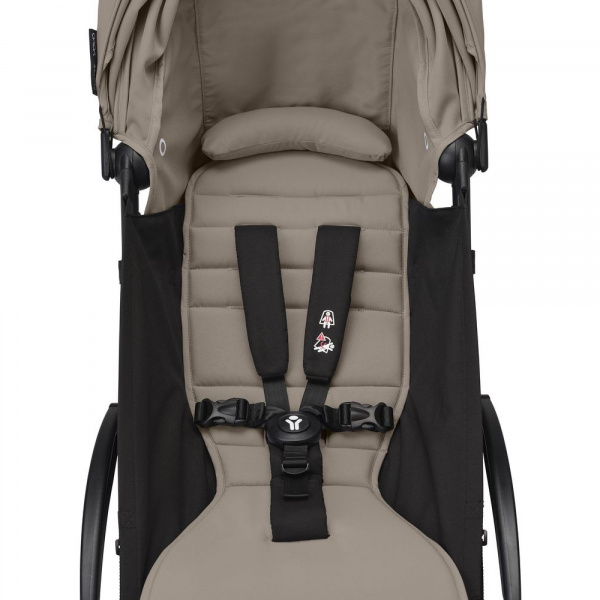 Poussette yoyo 3 châssis noir pack 6+ taupe Stokke
