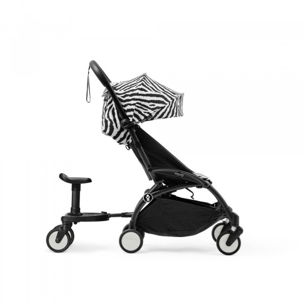 Poussette yoyo 3 châssis noir pack 6+ zebra - wild collection Stokke