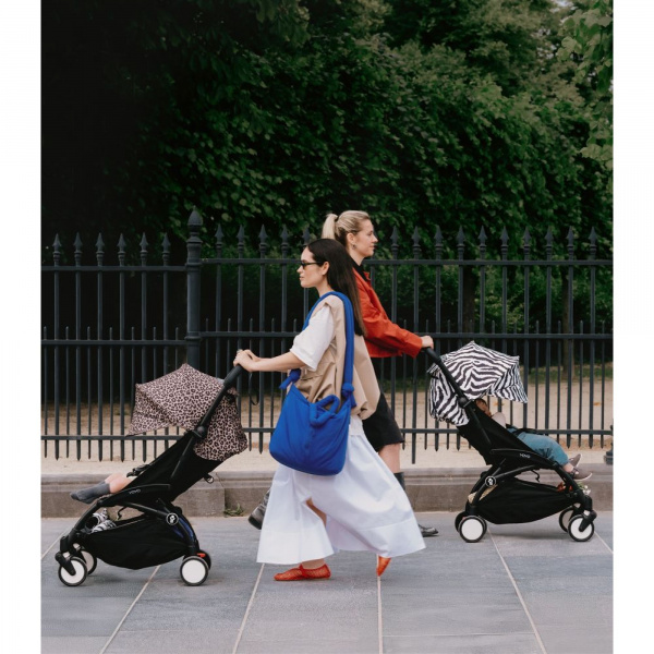 Poussette yoyo 3 châssis noir pack 6+ zebra - wild collection Stokke