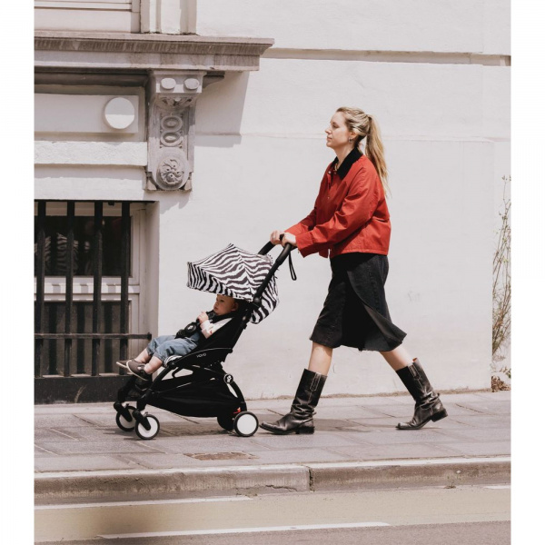 Poussette yoyo 3 châssis blanc pack 6+ zebra - wild collection Stokke